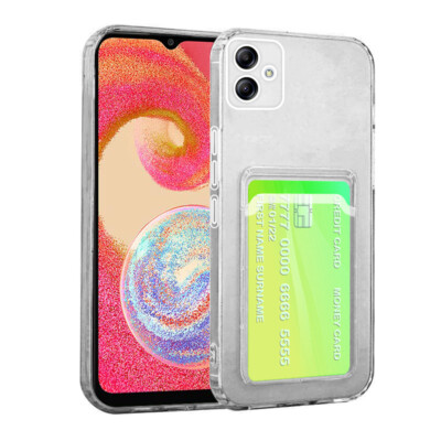Case for Samsung Galaxy A04e Shock Absorbing Gel Clear Cover Card Clear