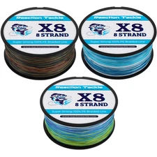 Reaction Tackle Pro Grade 8 Strand Braided Fishing Line Saltwater or Freshwater
