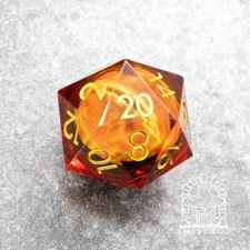 Sage's Eye of the Red Serpent Resin 33mm D20 | DnD Dice RPG