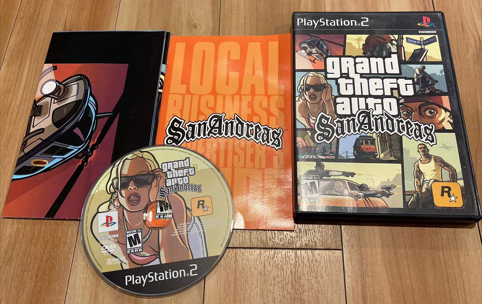 Grand Theft Auto San Andreas Playstation 2 ps2 w/ Manual - Tested Working