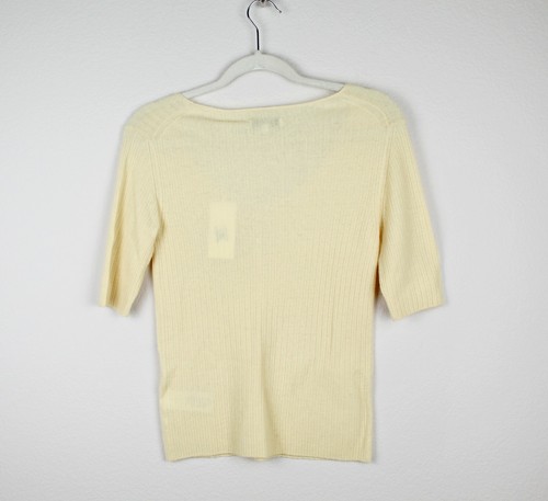 NWT Vince Rib Scoop Neck Cashmere Top-Everyday Chic or Workwear Looks, Large - Picture 4 of 9