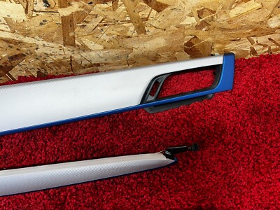 BMW 2016-2022 F48 X1 ALUMINUM HEXAGON ACCENT BLUE MAT DOOR DASH