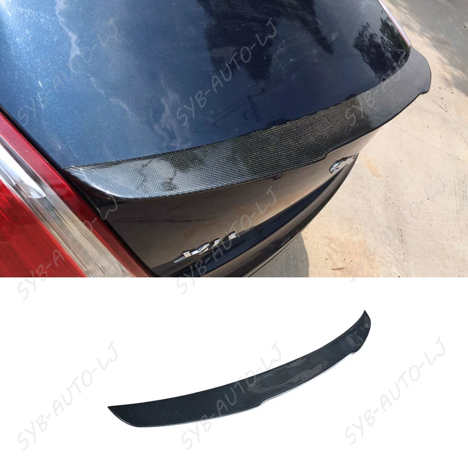 Fit For Jaguar XJ 2010-2017 Real Carbon Fiber V style Rear Trunk Spoiler Wing — 第 2/4 张图片