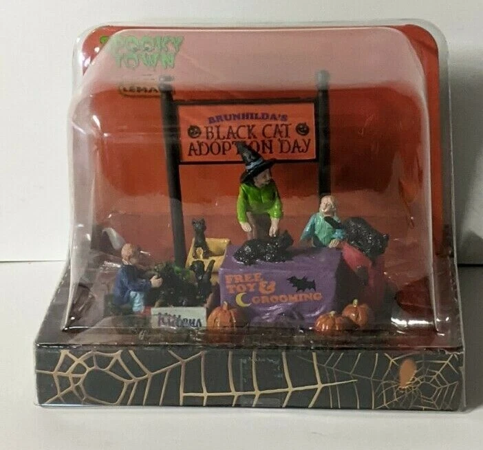 Lemax Spooky Town Black Cat Adoption 43067 RETIRED, 48 OFF