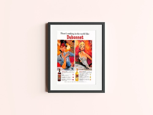 Aperitivo Dubonnet 1964 vino vintage anuncio impreso cóctel sofisticación sabor arte - Imagen 4 de 4