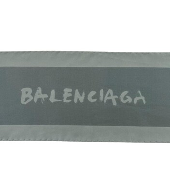 Balenciaga Skinny Logo Silk Scarf UK