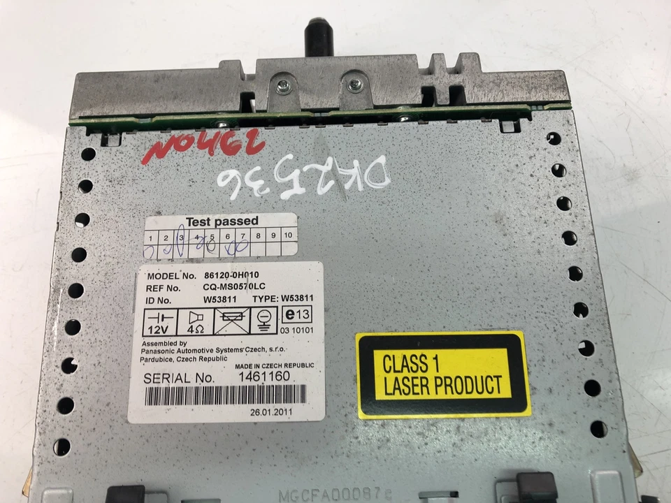 TOYOTA AYGO B1 Musik-Player ohne GPS 86120-0H010 2008 17730281 - Bild 3 von 4