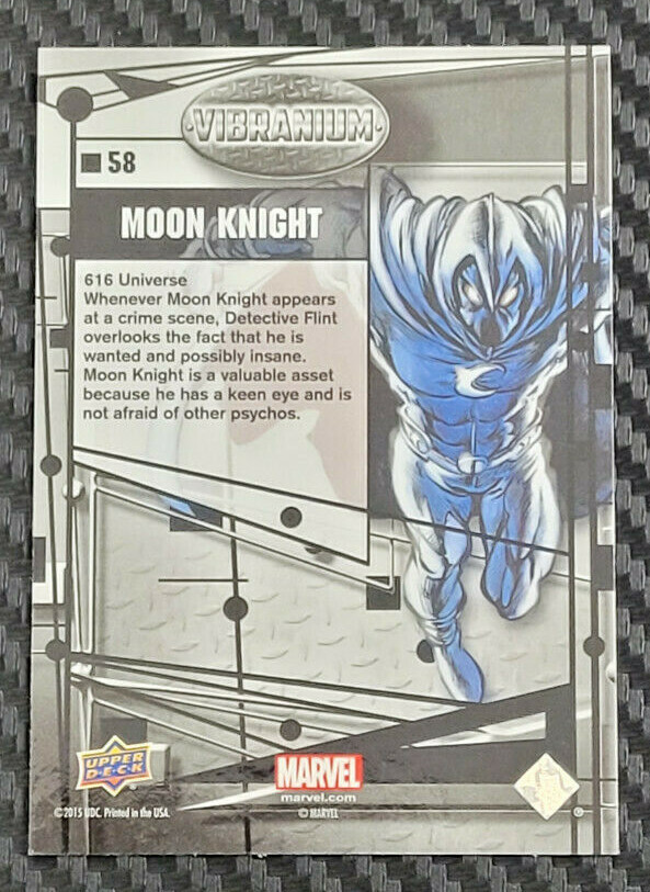 2015 UPPER DECK MARVEL VIBRANIUM MOON KNIGHT #58 BASE CARD MCU