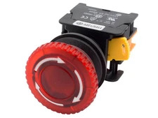 MBL30 ATI Red 30mm Emergency Stop Push Button Switch 24V LED Illuminated 