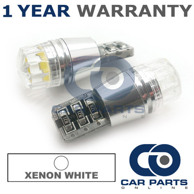 2X WHITE W5W 501 SIDELIGHT NUMBER PLATE INTERIOR REPEATER 2W LED BULBS CANBUS