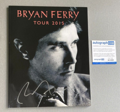 BRYAN FERRY ''TOUR 2015'' In-person signed Tourbook COA ACOA Autogramm