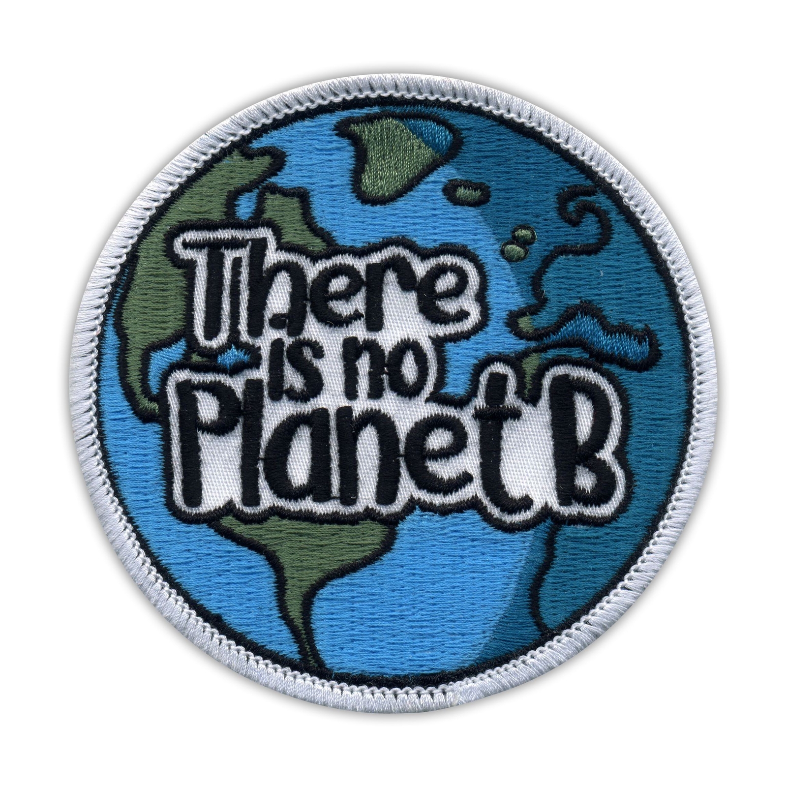 No Planet B - Round Embroidered Eco Patch Badge