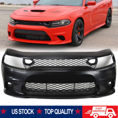 Front Bumper Cover Grill Kit For 2015-2022 Dodge Charger SRT Hellcat Style USA
