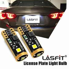 Lasfit Canbus LED License Plate Light Bulbs 168 194 T10 White 6000K 2x Bulb Lamp