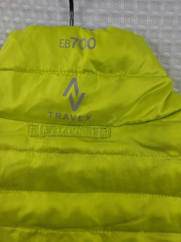 Eddie Bauer Accent Travex Packable Down Vest Size Small NWOT Yellow/gray - Picture 6 of 8