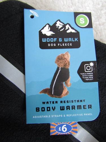 Dog Water Resistant Bodywarmer Fleece With Reflective Stripe Black Small BNWL - Picture 5 of 12
