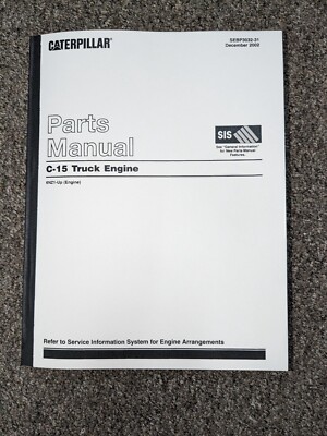 Caterpillar Cat C-15 Truck Engine Parts Catalog Manual Book Serial # 6NZ1-Up