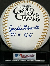 JACKIE BRANDT SAN FRANCISCO GIANTS 1959 GOLD GLOVE SIGNED  OML GOLD GLOVE BALL