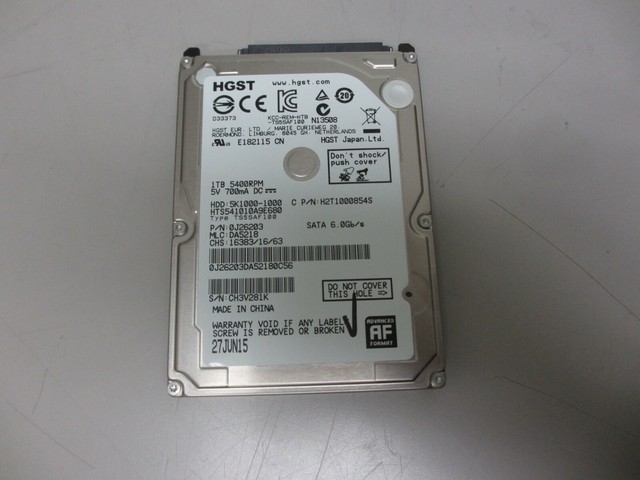 HGST HTS541010A9E680 P/N: 0J26203 MLC: DA5218 1TB | eBay
