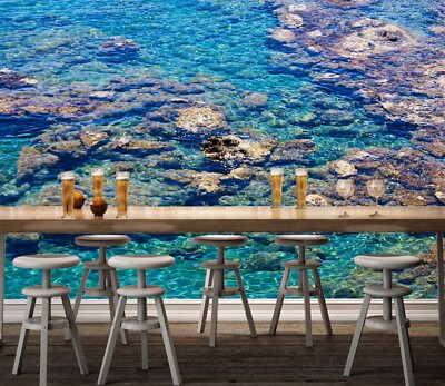 3D Sea Stones S3936 Wallpaper Mural Self-adhesive Removable Sticker Kids Pa