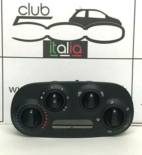  Fiat 500 Heater Control Panel in Black (with a/c) (2008-2015) - Afbeelding 1 van 3