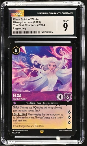 CGC 9 2023 Disney Lorcana Elsa Spirit of Winter PSA BGS Chapter 1 EN 1