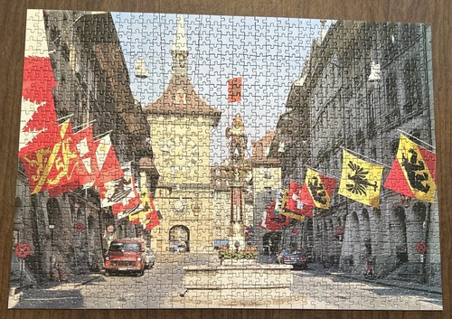 1981 Ravensburger Puzzle Bern Clock Tower/Fountain Made in West Germany-1000 Pc - Picture 2 of 10