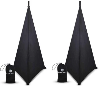 RK RECK Speaker Stand Cover Tripod Stand Skirt Skrim Cover Black--2 For Party