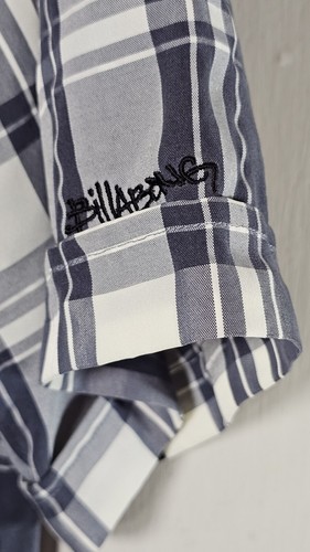 Billabong Shirt Men's Size XXL-48" Gray White S/S Button-up Pockets Streetwear - Picture 23 of 23