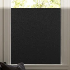 100% Privacy Window Film Blackout Tint Static Cling for Bathroom Glass Sticker