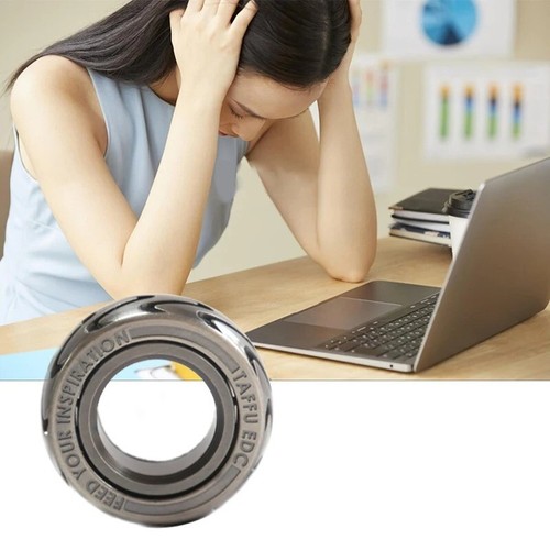 Ratchet Wheel Fidget Ring Slider Edc Toy, Metal Stress Relief for Adhd, Office - Picture 5 of 7