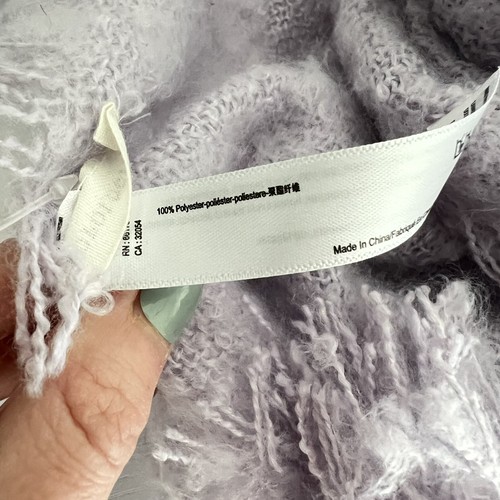 NWT Anthropologie Joyeux Boucle Bias Lightweight Soft Cut Scarf in Lilac Purple - Picture 4 of 5