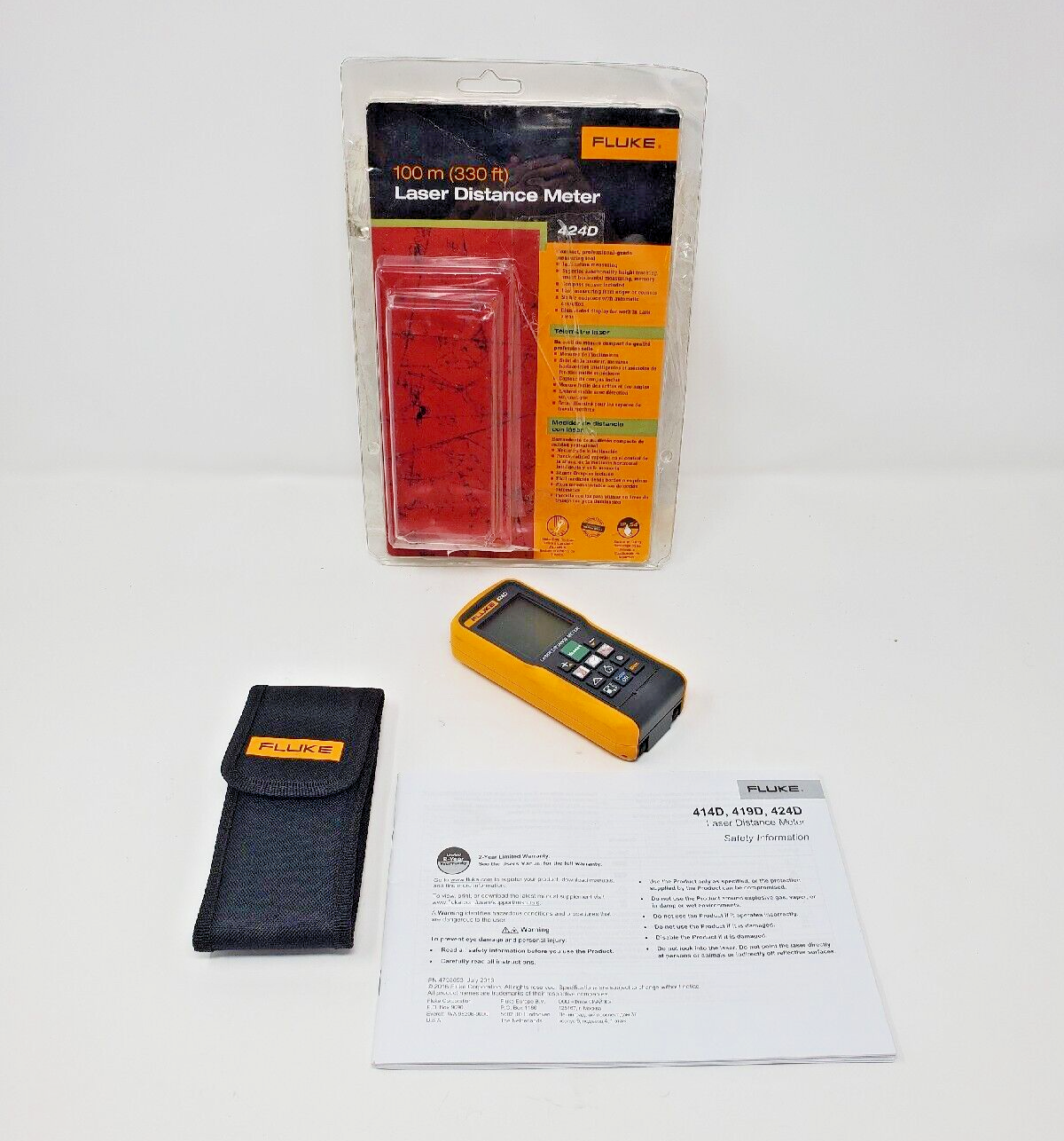 Fluke 424D Laser Distance Meter 330 ft. New Open Box eBay