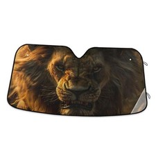 Car Windshield Sun Shade Lion Foldable UV Ray Sun Visor Multi Pattern 4