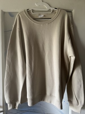 Neu Sweatshirt 3XL 48 50 52 XXXL Pullover Beige Übergröße Curvy Plus Size