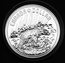 1980 silver BU $1 celebrating the arctic territories
