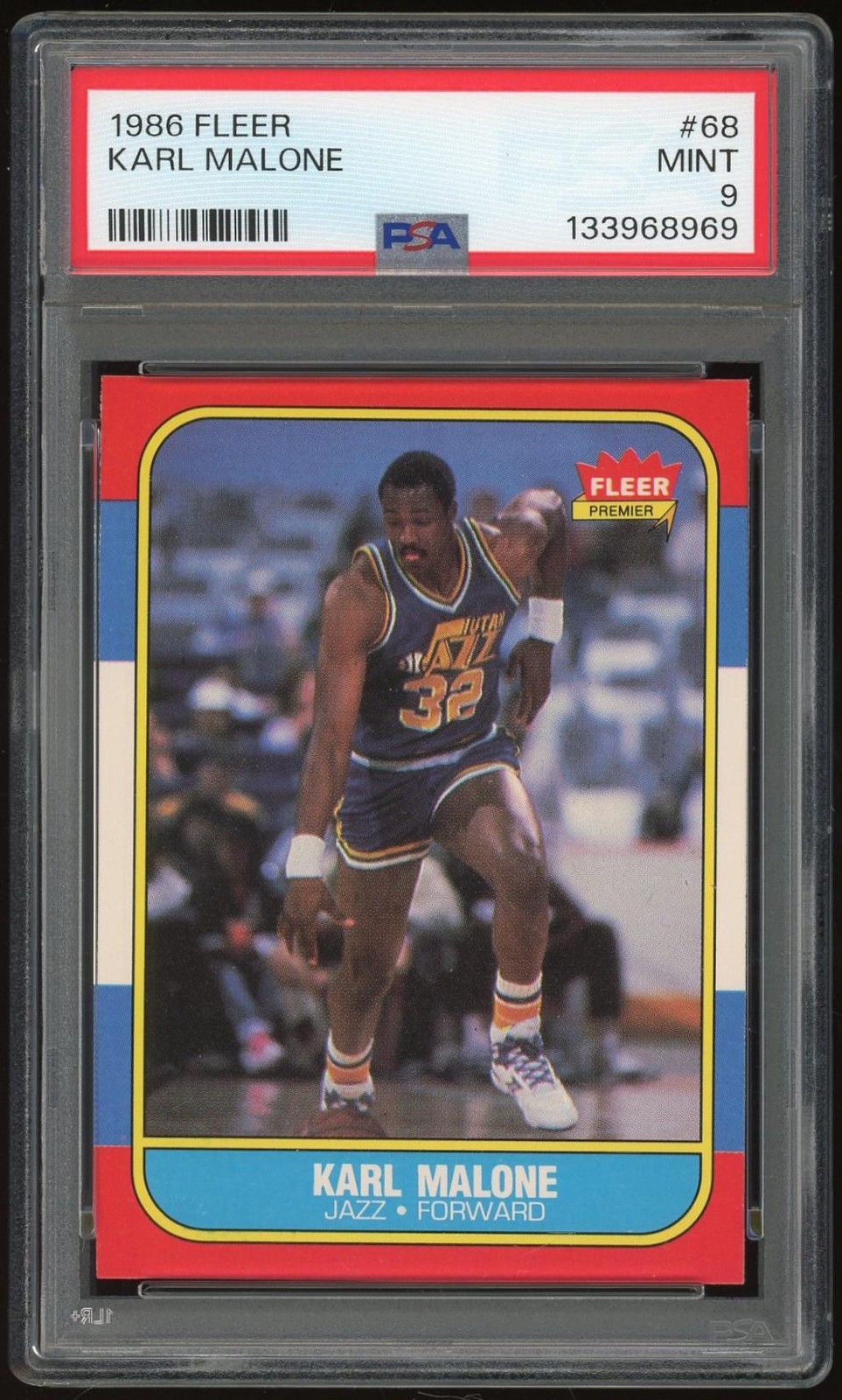 1986/87 Fleer #68 Karl Malone RC PSA 9 *8969