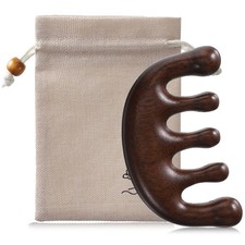 Sandalwood Massage Comb, Wooden Hair Growth Scalp Massager Comb, Gua Sha Head Ma