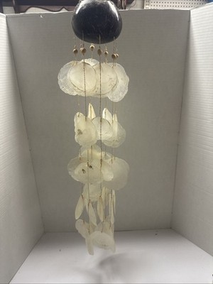 Handmade Wind Chimes Capiz Windowpane Shell Chandelier Coastal Hanging Indoor