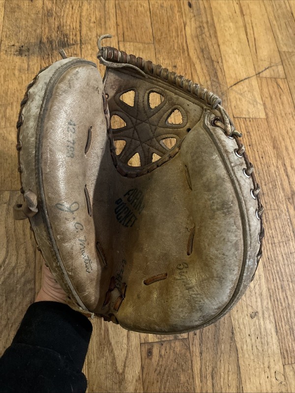 Vtg Spalding 42-793 J C Martin Chicago White Sox Catchers Mitt Baseball Glove