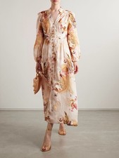 Zimmermann Ascension printed linen midi dress US Size 10