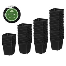  50 Pcs Pot De Fleur Carré Godets Pour Semis Plastique Fleurs En Pots