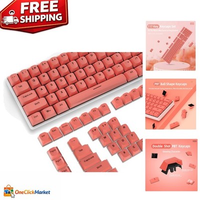 Durable 117-Key PBT Double Shot Keycap Set for Cherry MX and Cross-Type Switches