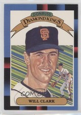1988 Donruss Diamond Kings Will Clark (Solid Blue Upper Left Corner) #21 0b7