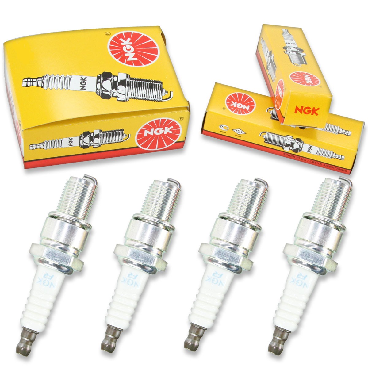4pcs 96-97 Polaris Xpress 300 NGK Standard Spark Plugs 283cc 17ci EC28 Kit hv