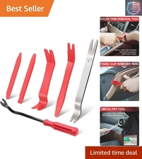 Versatile Auto Trim Removal Tool Set for Car Repairs - 6 PCS in Eye-Catching Red