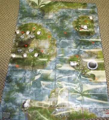 HORRORCLIX MAP 2007 B.P.R.D. Hellboy ANURA TEMPLE (One-sided) 16x24 Heroclix