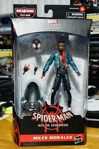 Figura de acción Marvel Legends ITSV Miles Morales 6” como nueva Stiltman BAF