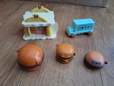 Vintage McDonald's Happy Meal Toys Wind Up Burgers & The Flintstones Toys 1990s