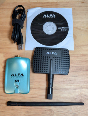 Alfa Network AWUS036NH Long Range Wireless USB Adapter 802.11b/g/n Teal + CD